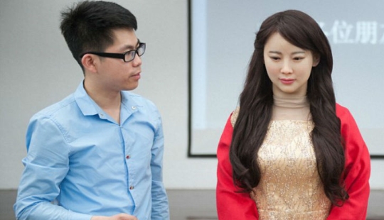 In China, they made a submissive female robot