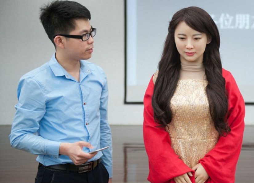 In China, they made a submissive female robot