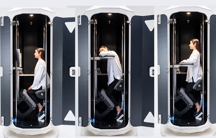 In Japan, invented a vertical bed for office workers