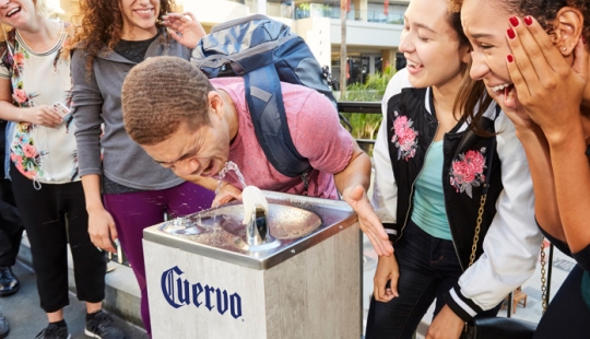 In Los Angeles, tequila poured from drinking fountains
