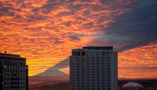 In the shadow of mighty mountains In the shadow of mighty mountains