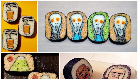 Increíble arte de sushi