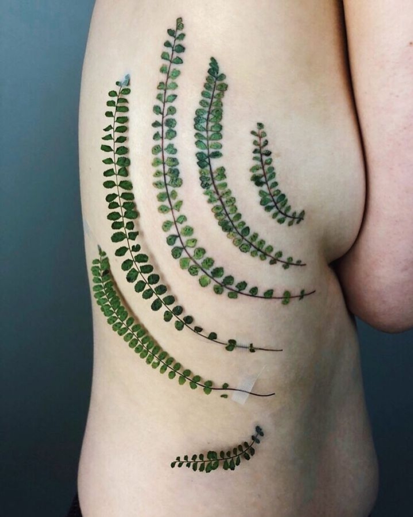 Incredible tattoos that cannot be distinguished from living plants