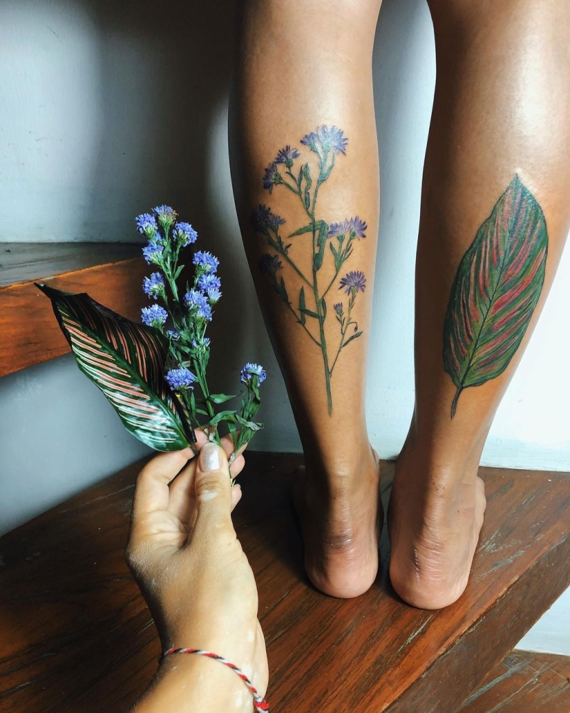 Incredible tattoos that cannot be distinguished from living plants