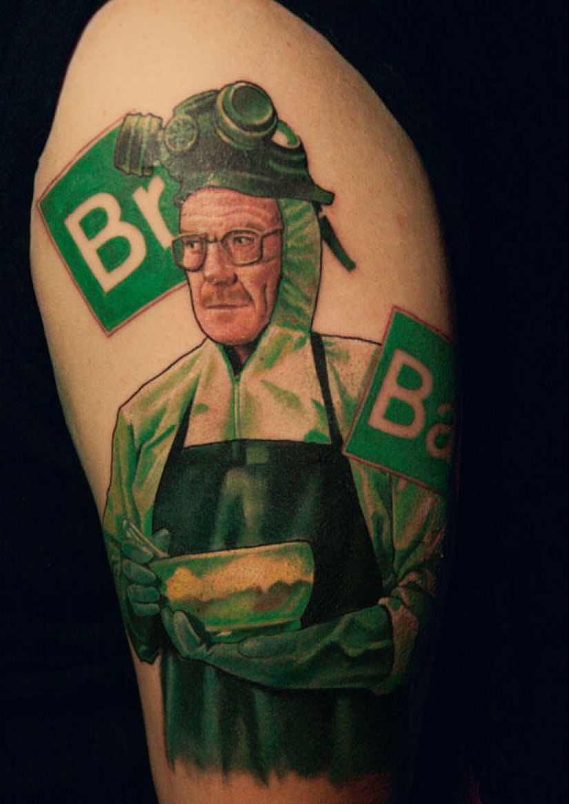 Incredibly realistic Walter White tattoos