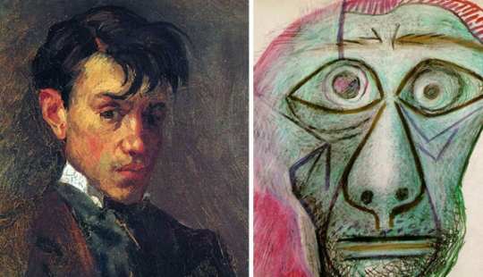 Inexistente evolución de los autorretratos de Pablo Picasso