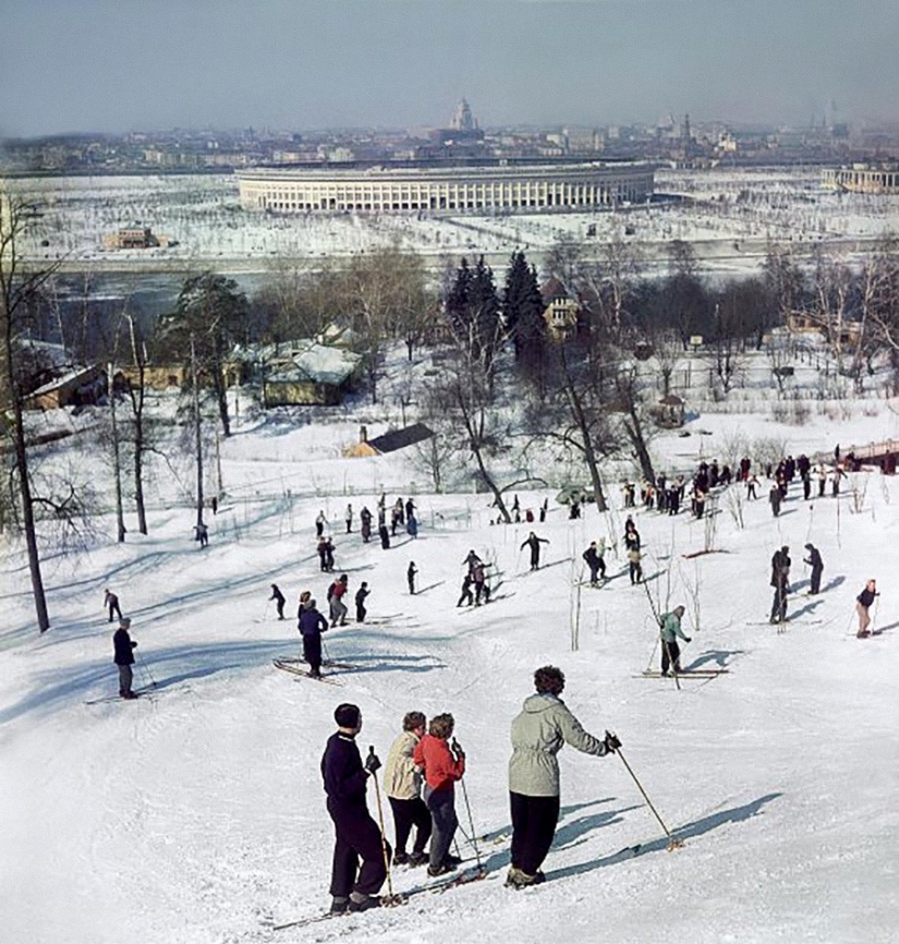 Invierno en la era Soviética, retro fotos
