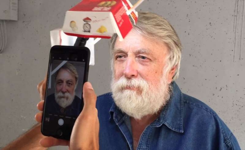 iPhone, Big Mac box and no magic: the photographer made cool portraits with the help of improvised means