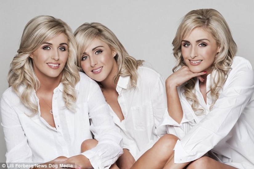 It doesn't happen the same! Triplet models from Dublin do everything together