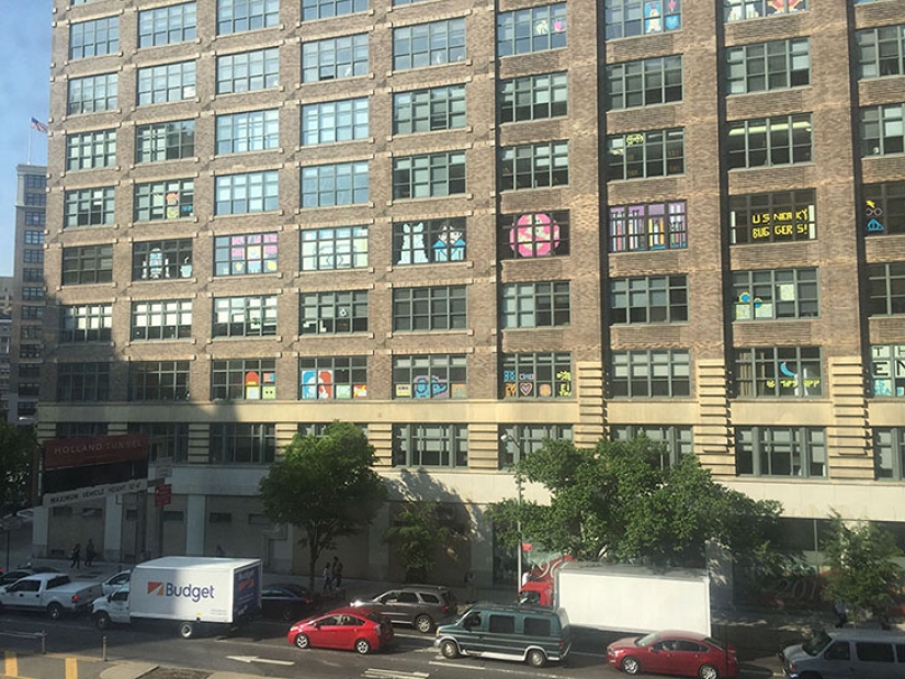 It means war! How the battle of stickers was going on between two office buildings