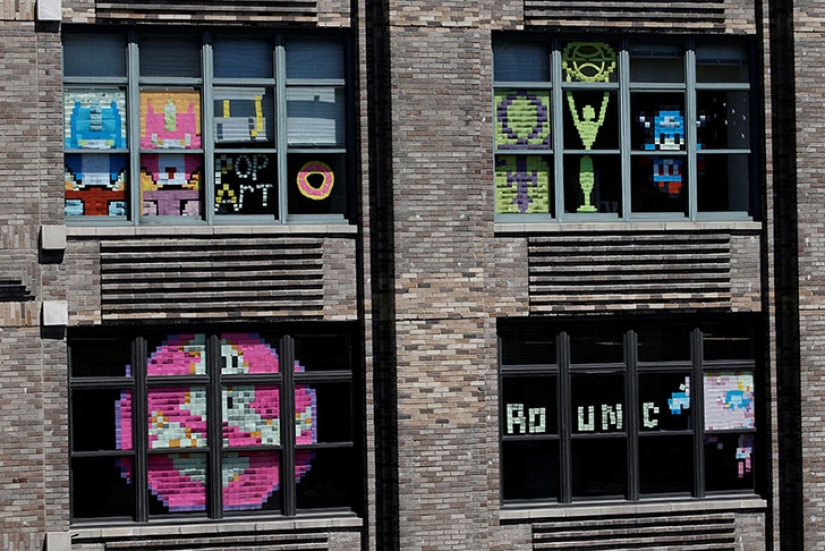 It means war! How the battle of stickers was going on between two office buildings