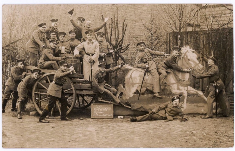 It was a dashing First World War, the soldiers photoshopped as best they could