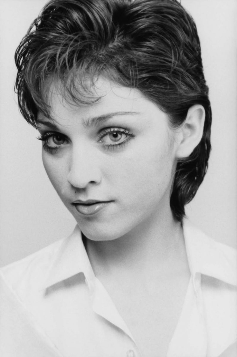 Joven y todavía desconocido Madonna con fotografías de Michael McDonnell