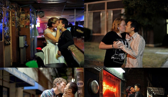 Kisses from friends and strangers