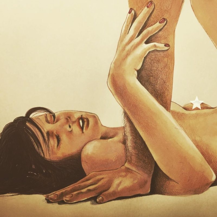 La energía amorosa de toques en las pinturas de Frida Castelli