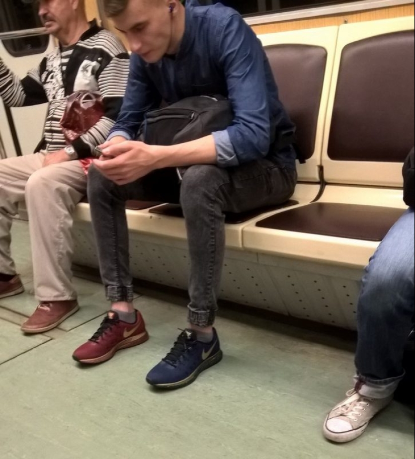 La moda de la gente: el más brillante de los pasajeros en el metro