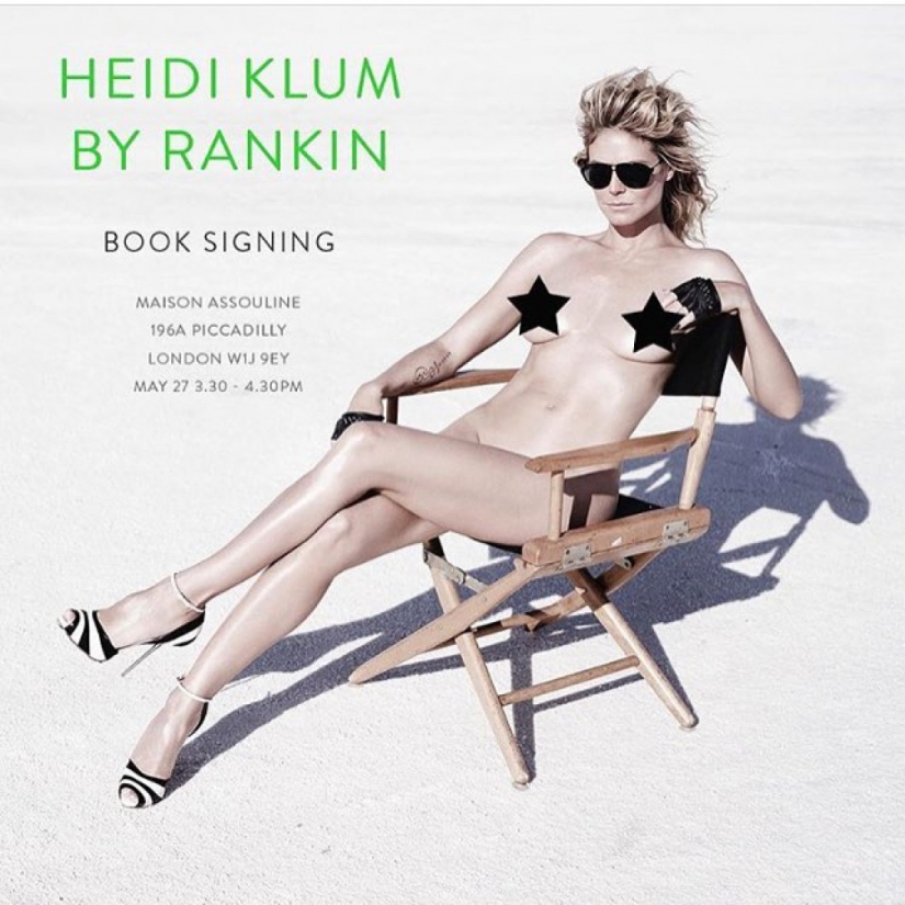la modelo de 44 años Heidi Klum completamente desnuda para una sesión de fotos sincera