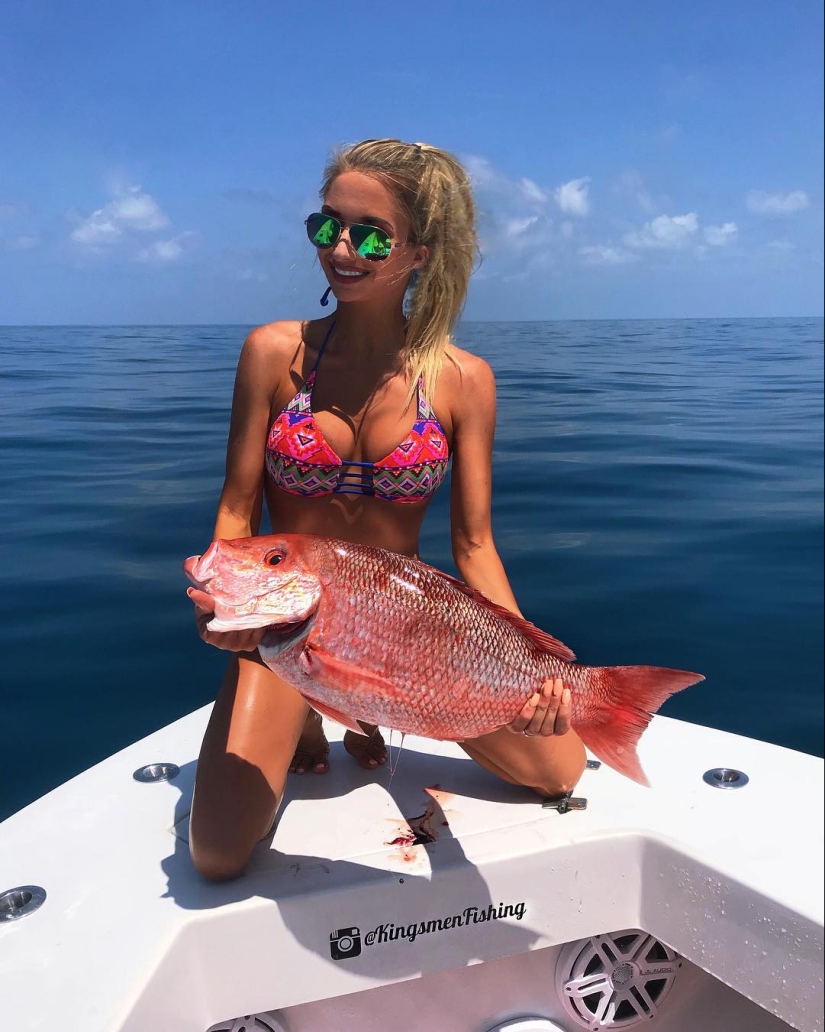 La pescadora más sexy del mundo Emily Rimer y su foto en bikini