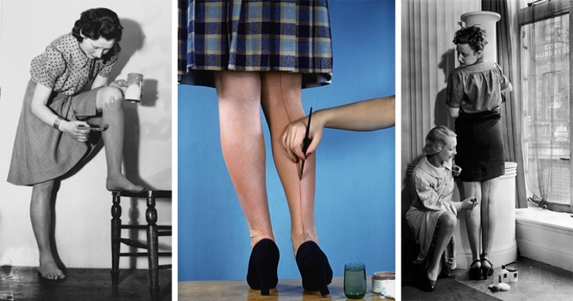 La razón por la que la mujer pintado de las piernas y las pintamos una línea con un lápiz