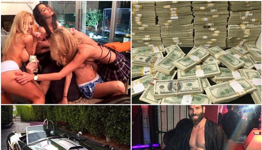 La vida de un playboy, millonario y estrella del póquer en Instagram