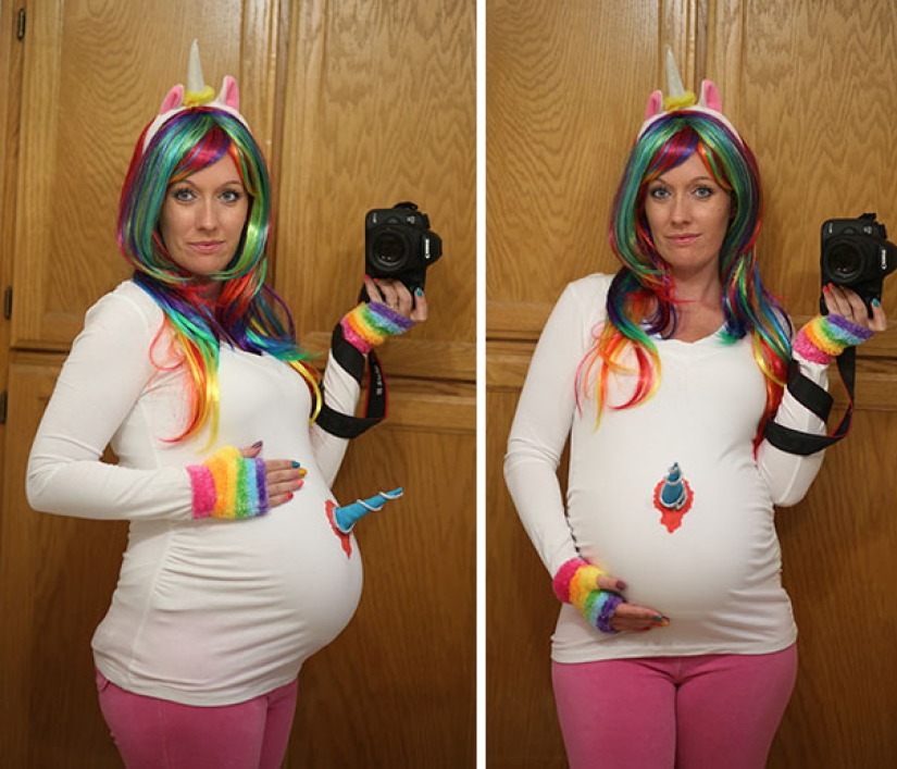 Las barrigas embarazadas también se visten para Halloween