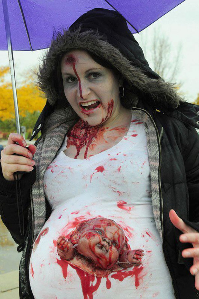 Las barrigas embarazadas también se visten para Halloween