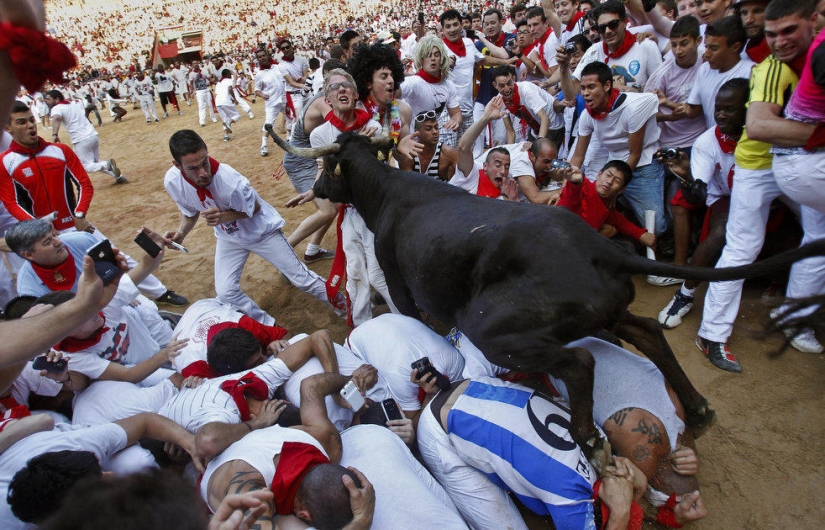 Las imágenes más emotivas de las fiestas españolas San Fermín 2013