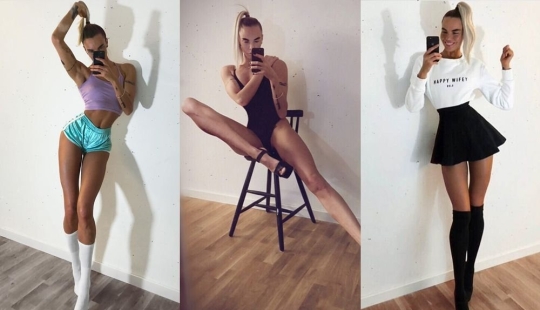 Legs 108 centimeters long: fitness beauty Iya Ostergren fell in love with her figure the whole world