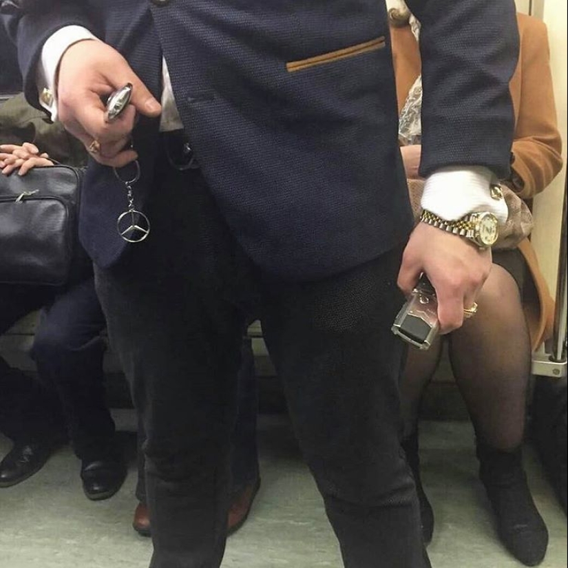 Los pasajeros más "de moda" del metro de Moscú