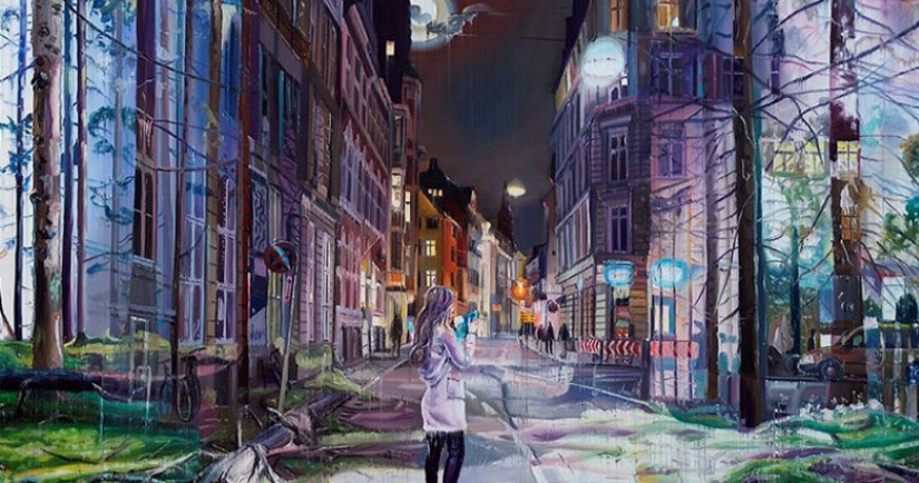 Los sueños, la realidad, la desolación y estudios urbanos en las fantásticas pinturas del artista Jacob Brostrup
