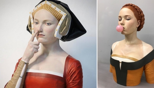 Madonna, estás borracha, vete a casa: el escultor moderniza las imágenes del Renacimiento