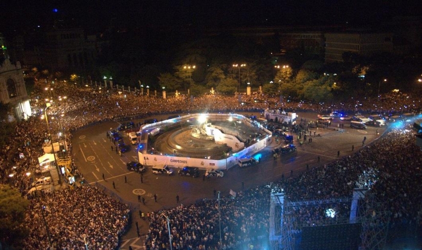 Madrid celebra la victoria del Real Madrid