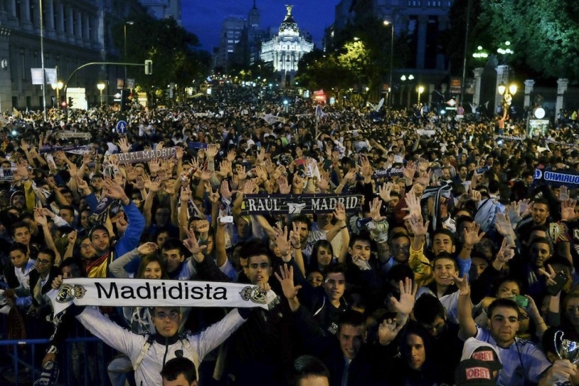 Madrid celebra la victoria del Real Madrid