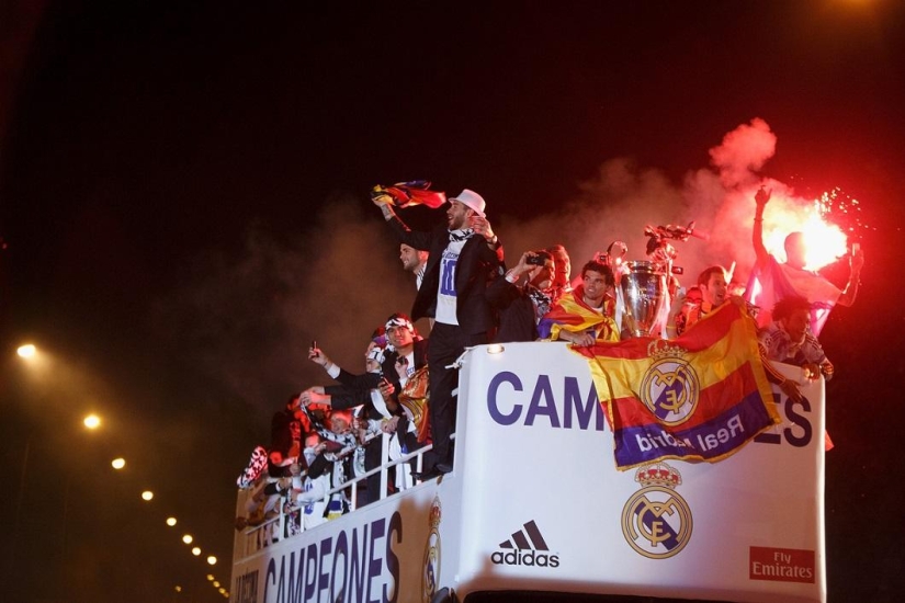 Madrid celebra la victoria del Real Madrid