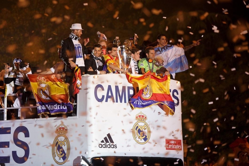 Madrid celebra la victoria del Real Madrid