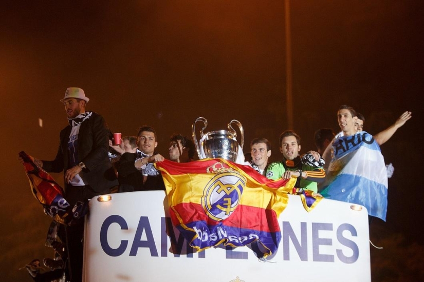 Madrid celebra la victoria del Real Madrid