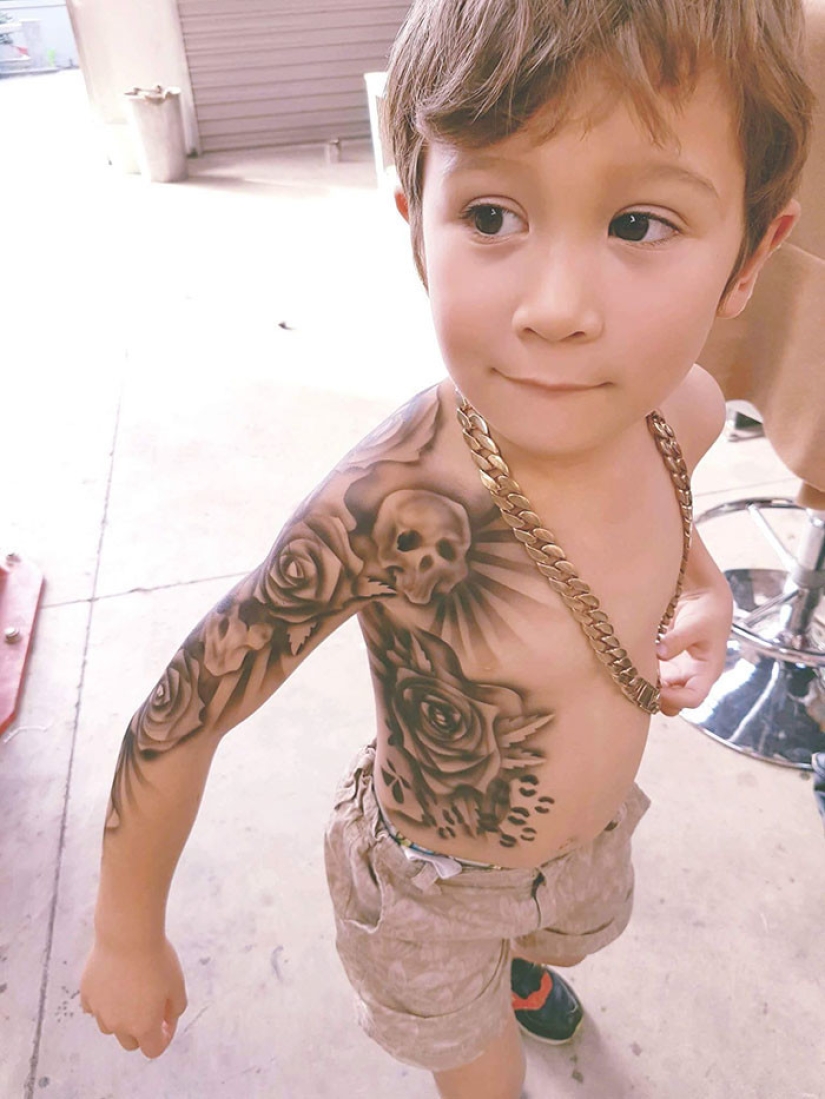 Maestro de Nueva Zelanda hace hermosos tatuajes para niños enfermos