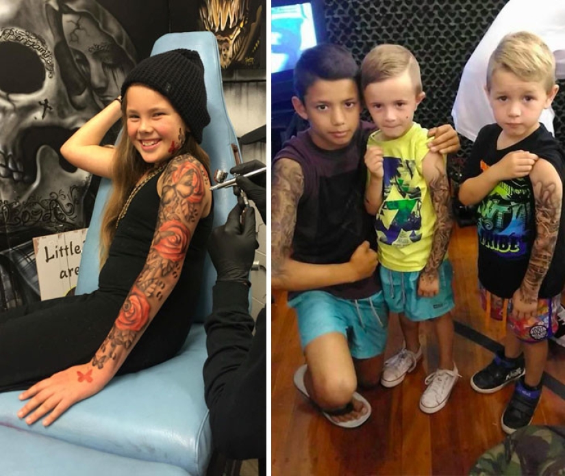 Maestro de Nueva Zelanda hace hermosos tatuajes para niños enfermos