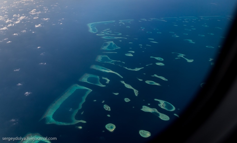 Maldivas a vista de pájaro