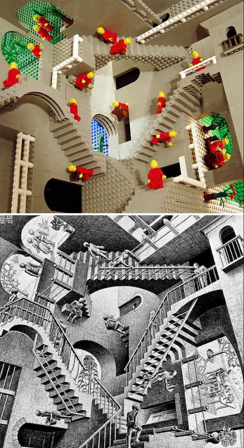 Masterpieces of art, sobrannye from LEGO