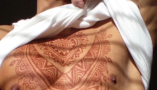 Men also do henna tattoos, and it's very sexy