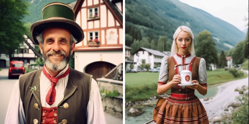 Midjourney generated stereotypical representatives of different European countries