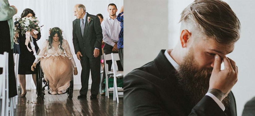 Miracles happen: the paralyzed bride got up and walked to the altar, touching the groom and guests to tears