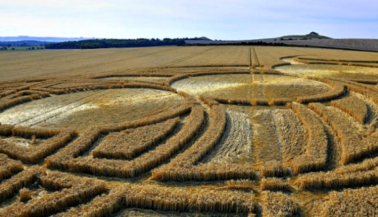 Misteriosos círculos de las cosechas en Wiltshire