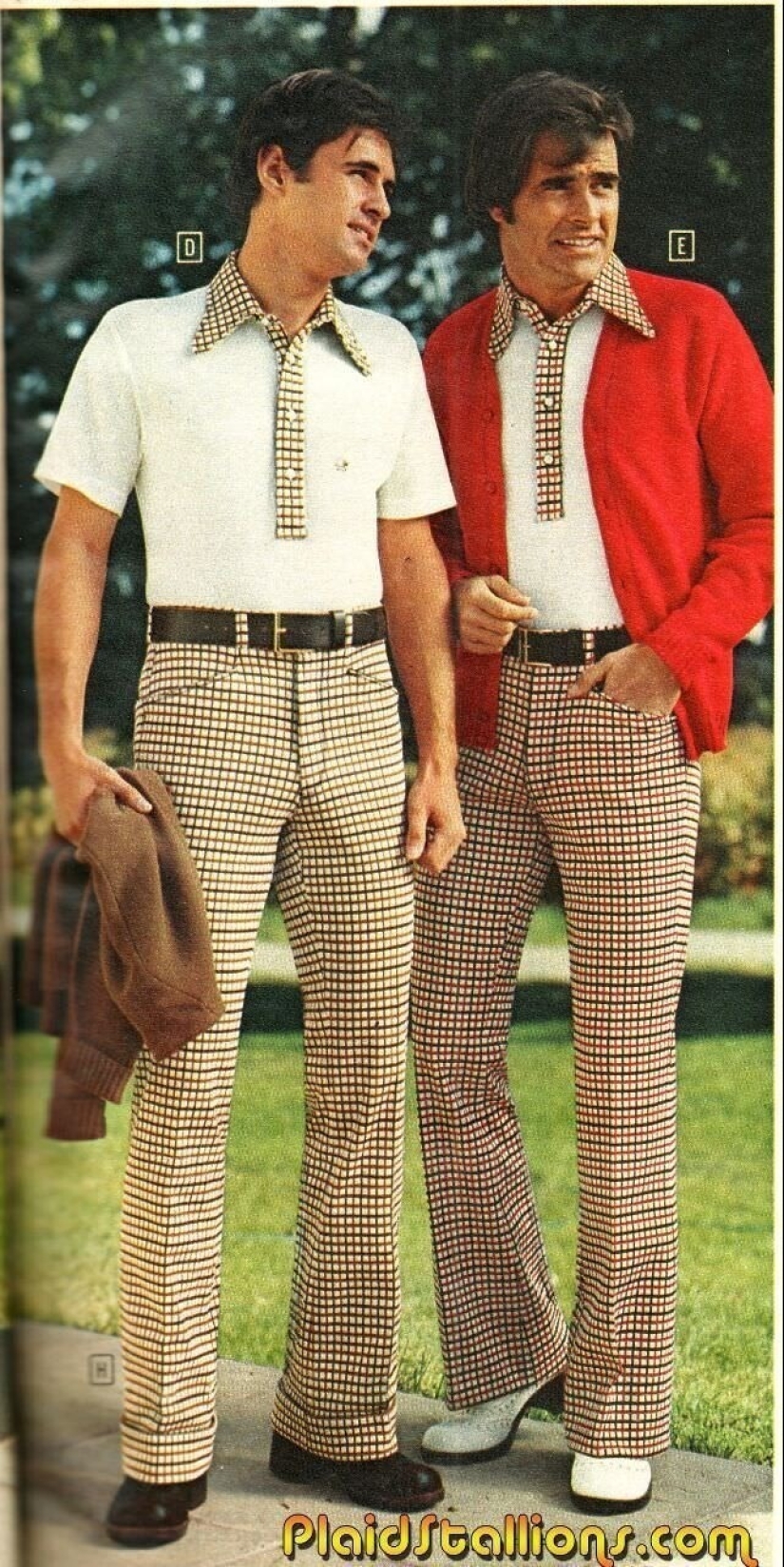 Moda masculina despiadada de los años 70