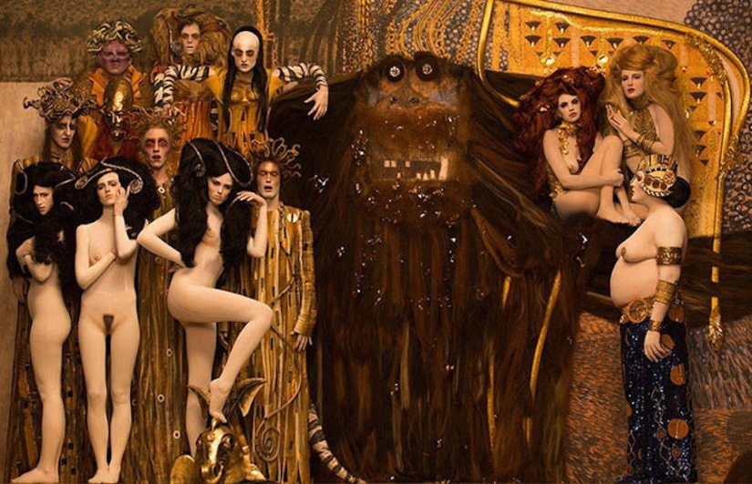 Modelos reales recrearon las famosas pinturas de Gustav Klimt
