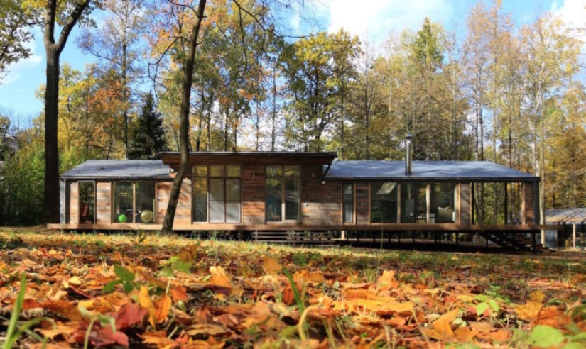 Modular house in the Moscow region, built in a week and only 4 million rubles