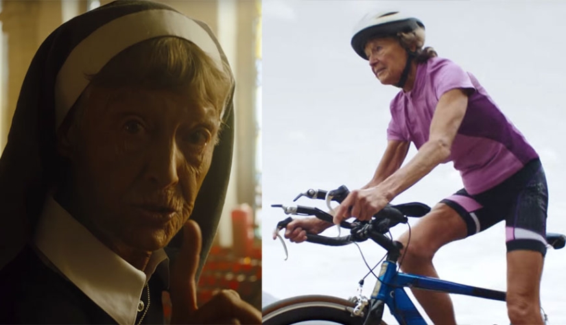 monja triatleta de 86 años protagonizó un comercial de Nike