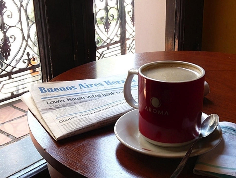 Morning coffee in different countries of the world