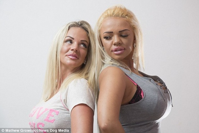 Mother and daughter do everything to become like a British TV star